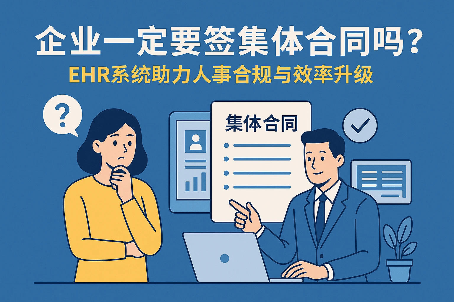 企业一定要签集体合同吗?ehr系统助力人事合规与效率升级