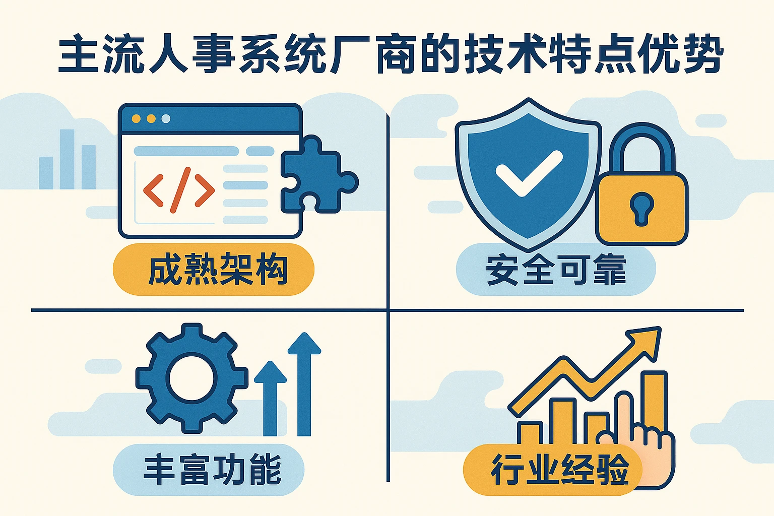 主流人事系统厂商的技术特点与优势