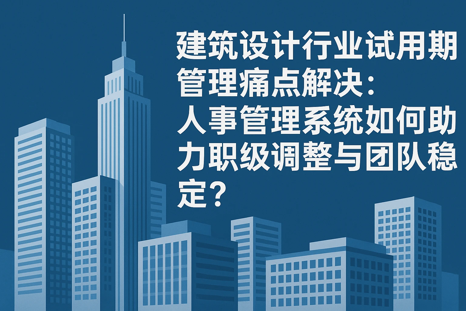 建筑设计行业试用期管理痛点解决:人事管理系统如何助力职级调整与团队稳定?