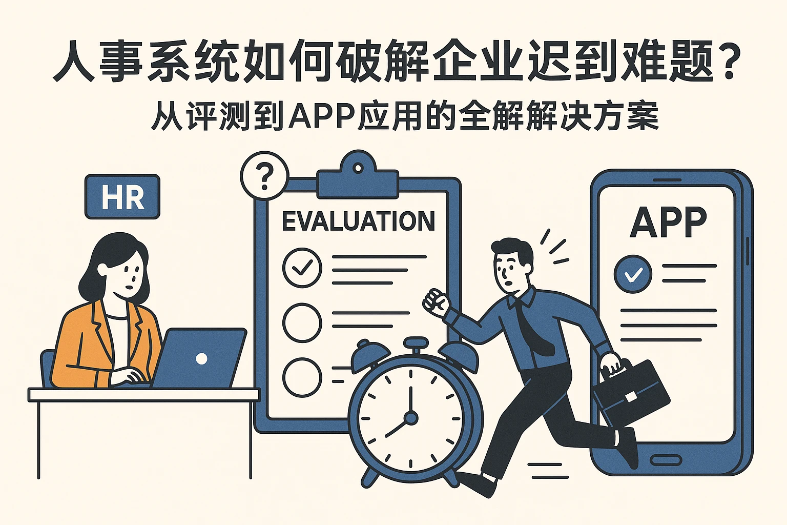 人事系统如何破解企业迟到难题？从评测到APP应用的全解决方案