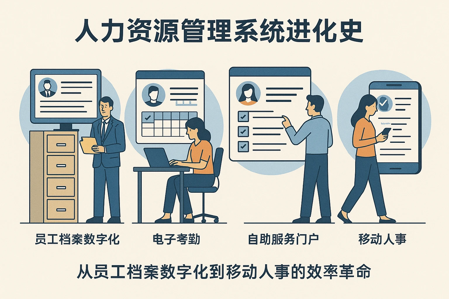 人力资源管理系统进化史：从员工档案数字化到移动人事的效率革命