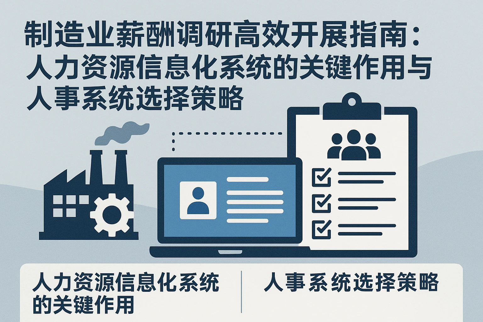 制造业薪酬调研高效开展指南：人力资源信息化系统的关键作用与人事系统选择策略