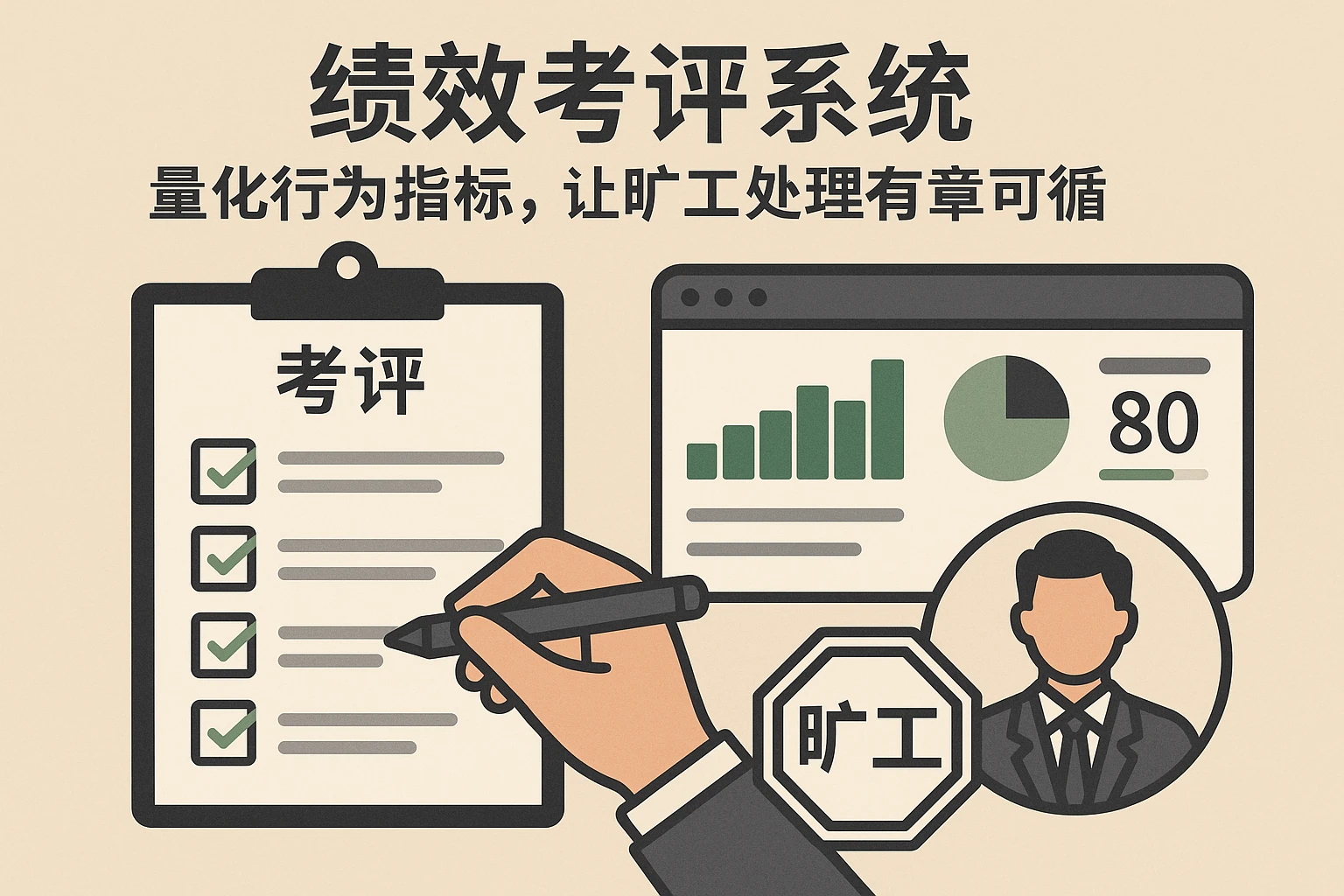 2. 绩效考评系统：量化行为指标，让旷工处理有章可循