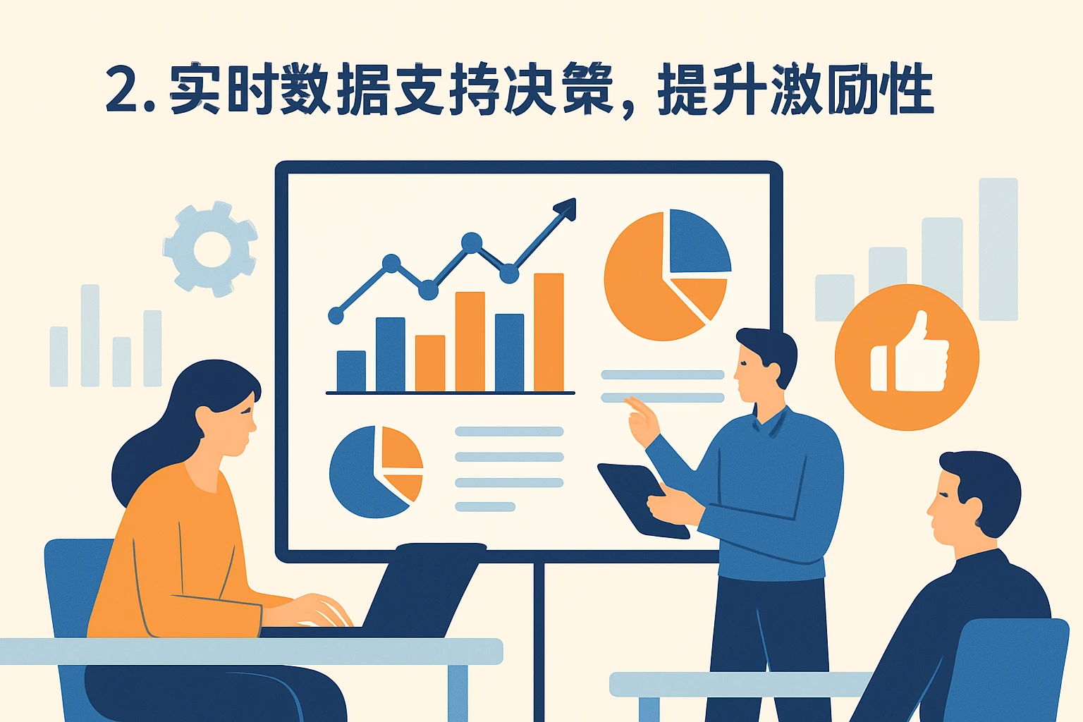 2. 实时数据支持决策，提升激励性
