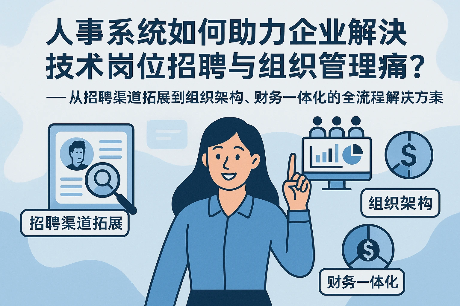 人事系统如何助力企业解决技术岗位招聘与组织管理痛点?——从招聘渠道拓展到组织架构、财务一体化的全流程解决方案