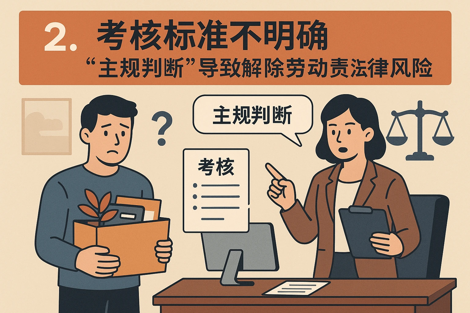 2. 考核标准不明确：“主观判断”导致解除劳动关系的法律风险