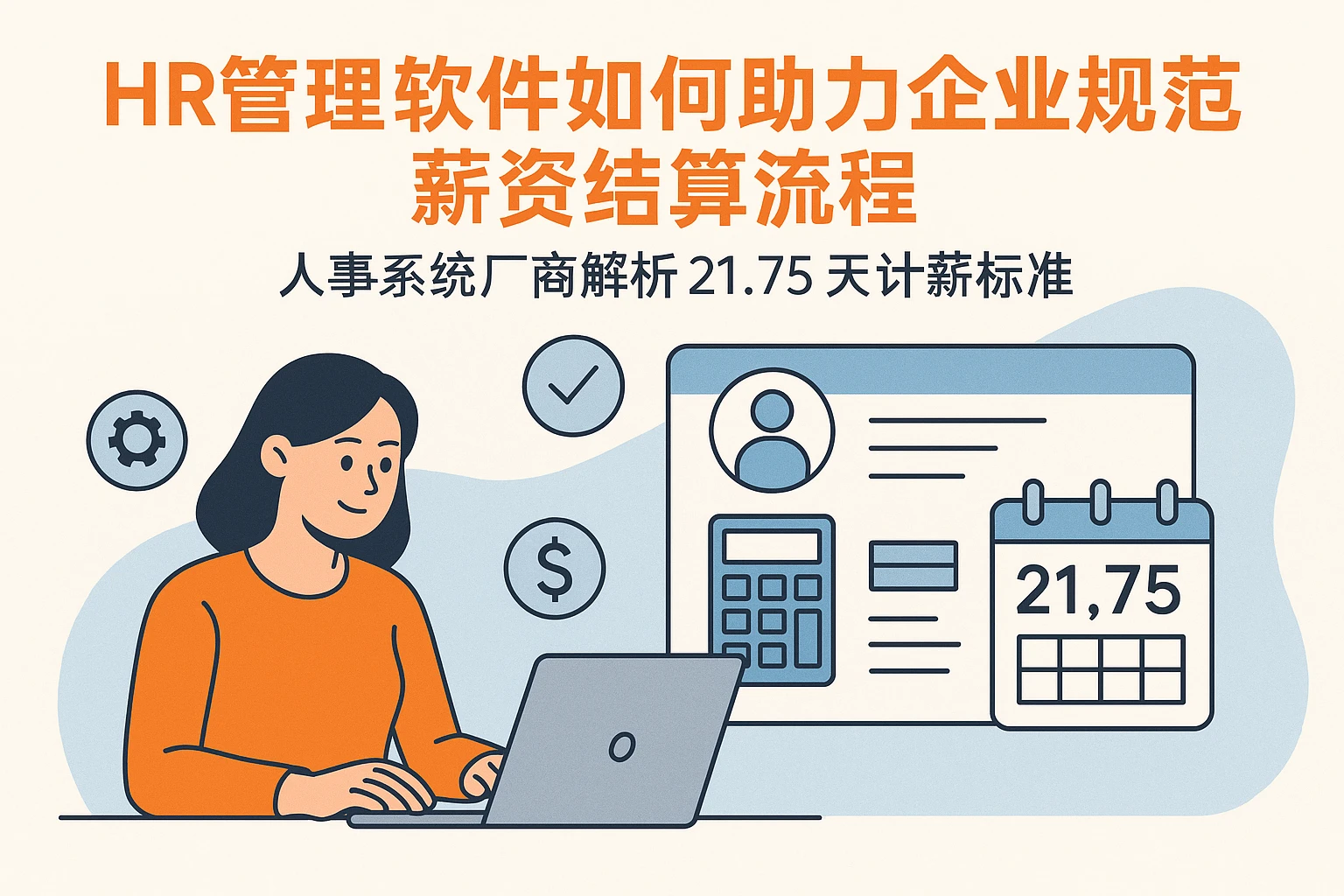 HR管理软件如何助力企业规范薪资结算流程 - 人事系统厂商解析21.75天计薪标准