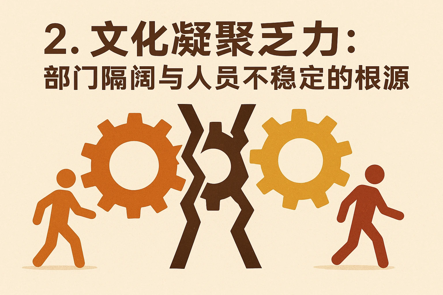 2. 文化凝聚乏力：部门隔阂与人员不稳定的根源