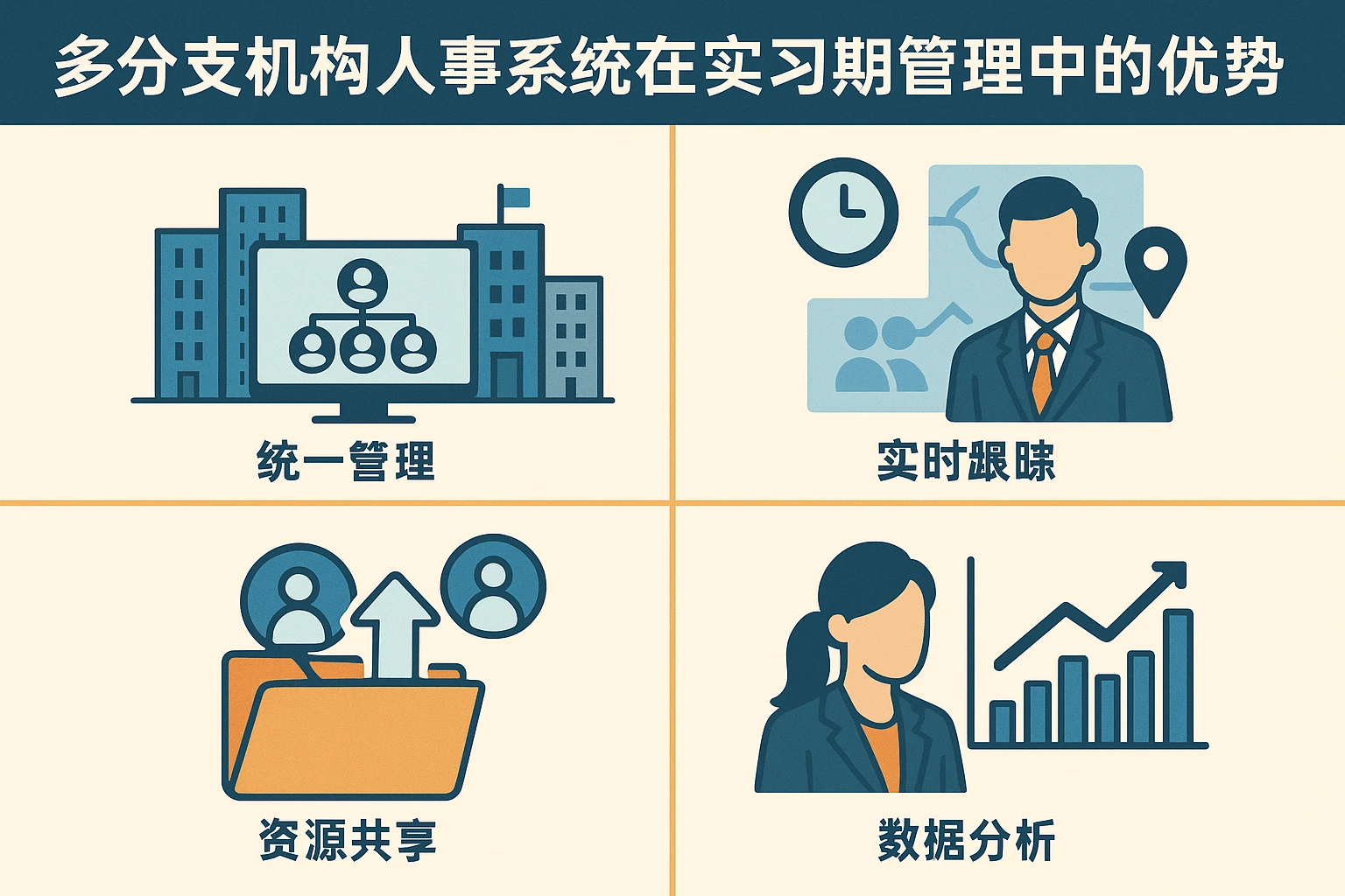 多分支机构人事系统在实习期管理中的优势