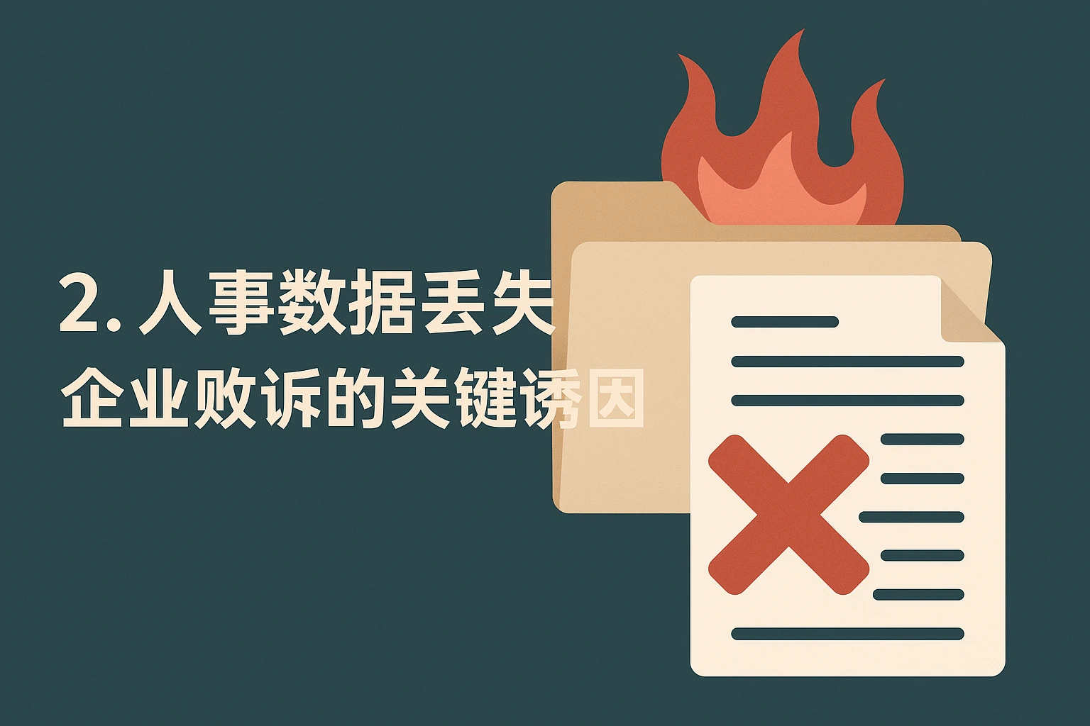 2. 人事数据丢失:企业败诉的关键诱因