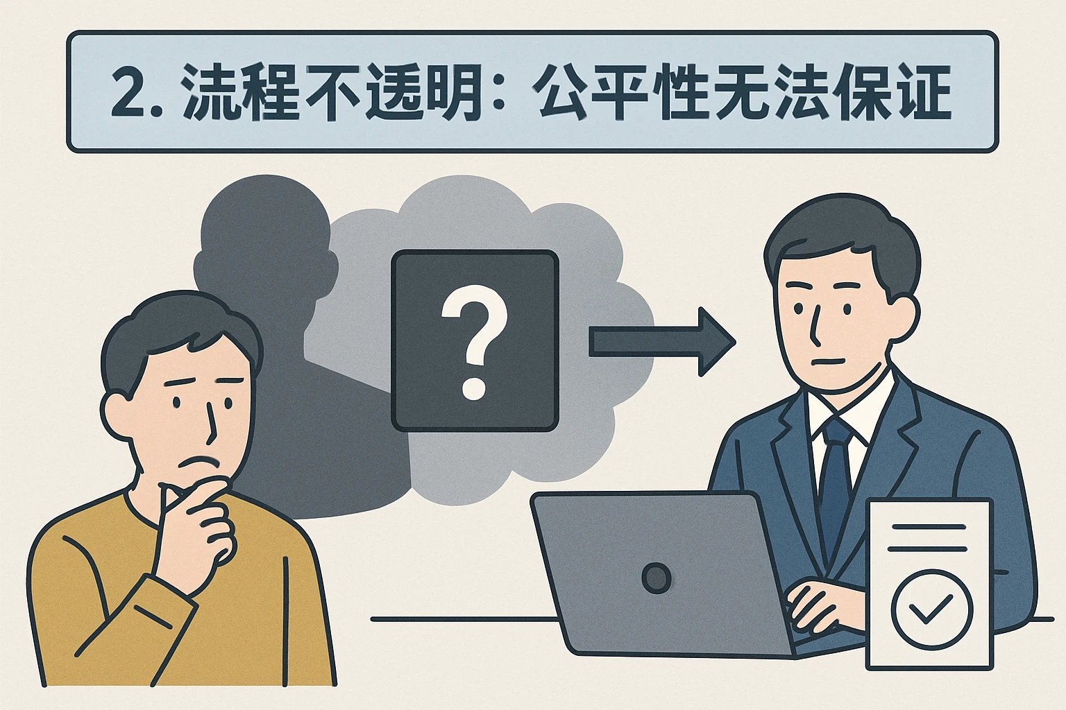 2. 流程不透明：公平性无法保证