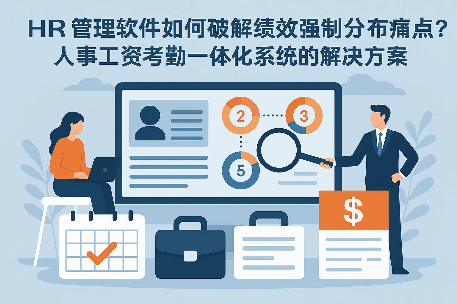 HR管理软件如何破解绩效强制分布痛点？人事工资考勤一体化系统的解决方案