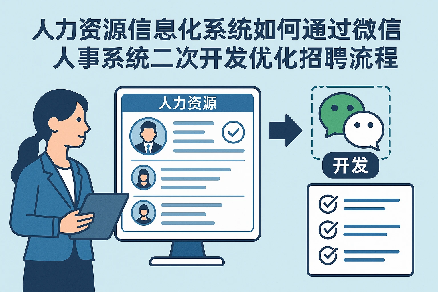 人力资源信息化系统如何通过微信人事系统二次开发优化招聘流程