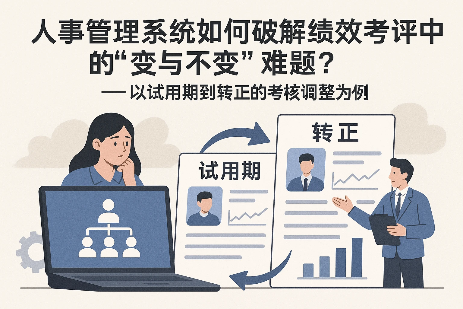 人事管理系统如何破解绩效考评中的“变与不变”难题？——以试用期到转正的考核调整为例