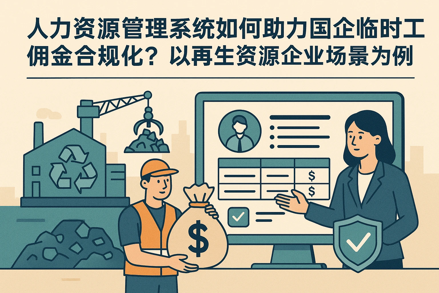 人力资源管理系统如何助力国企临时工佣金合规化？以再生资源企业场景为例