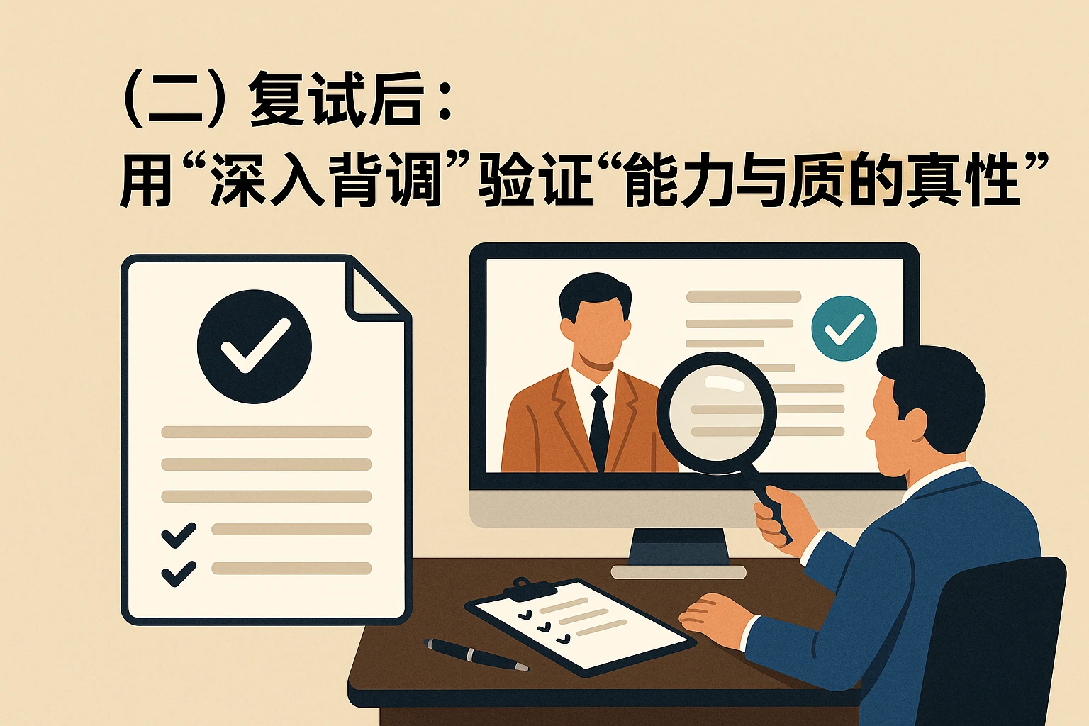 （二）复试后：用“深入背调”验证“能力与经历的真实性”
