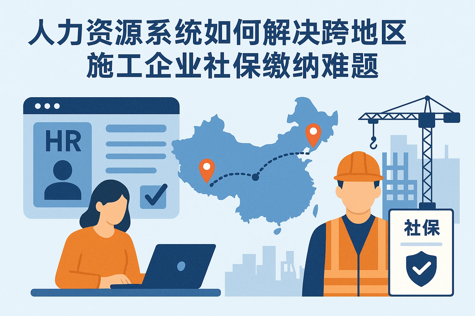 人力资源系统如何解决跨地区施工企业社保缴纳难题