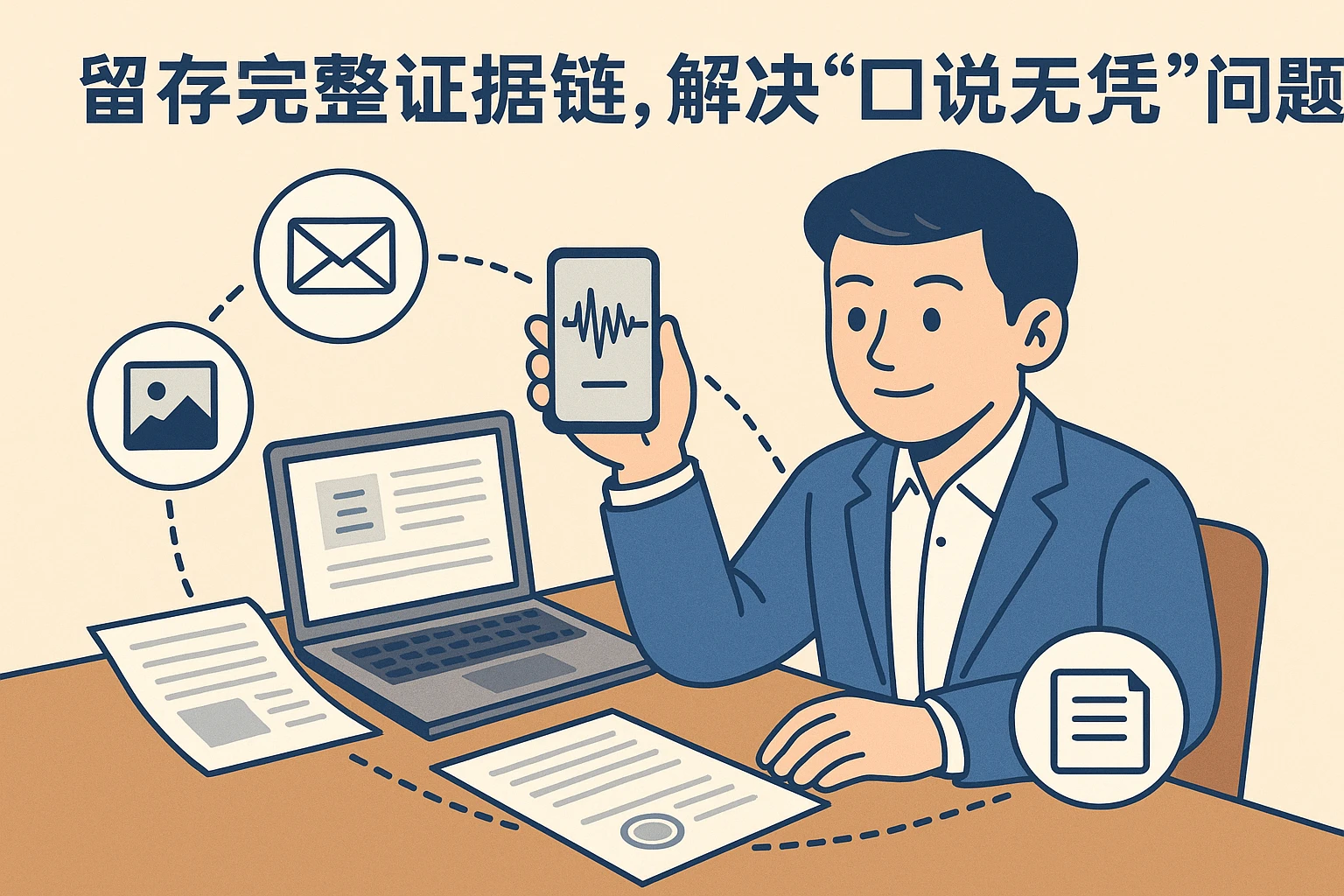 2. 留存完整证据链，解决“口说无凭”问题