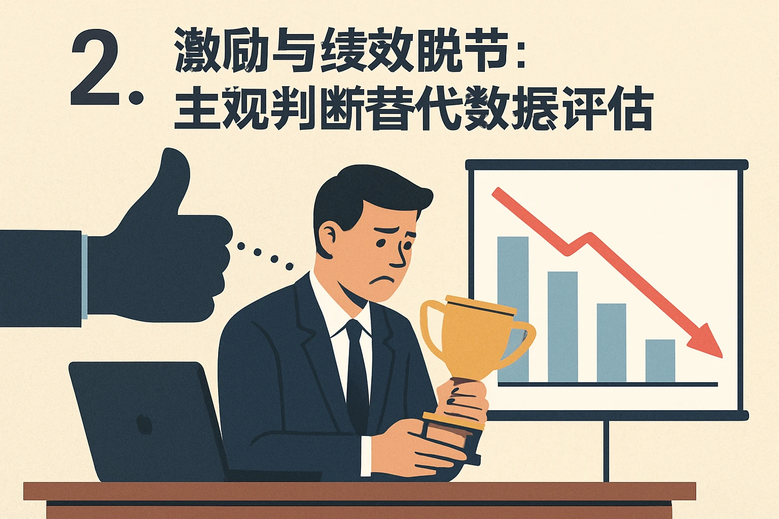 2. 激励与绩效脱节:主观判断替代数据评估