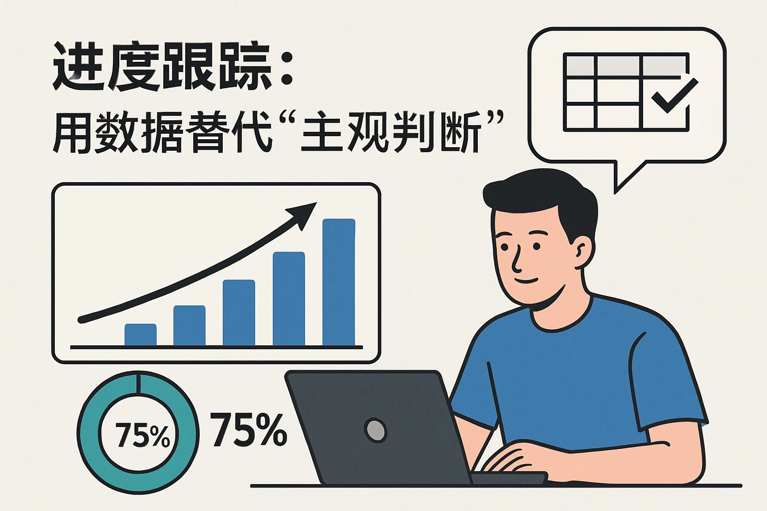 2. 进度跟踪：用数据替代“主观判断”