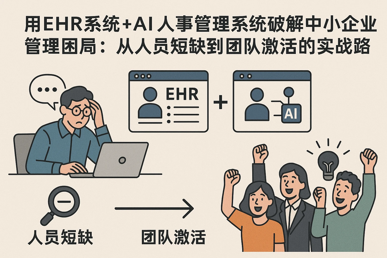 用EHR系统+AI人事管理系统破解中小企业管理困局:从人员短缺到团队激活的实战路径