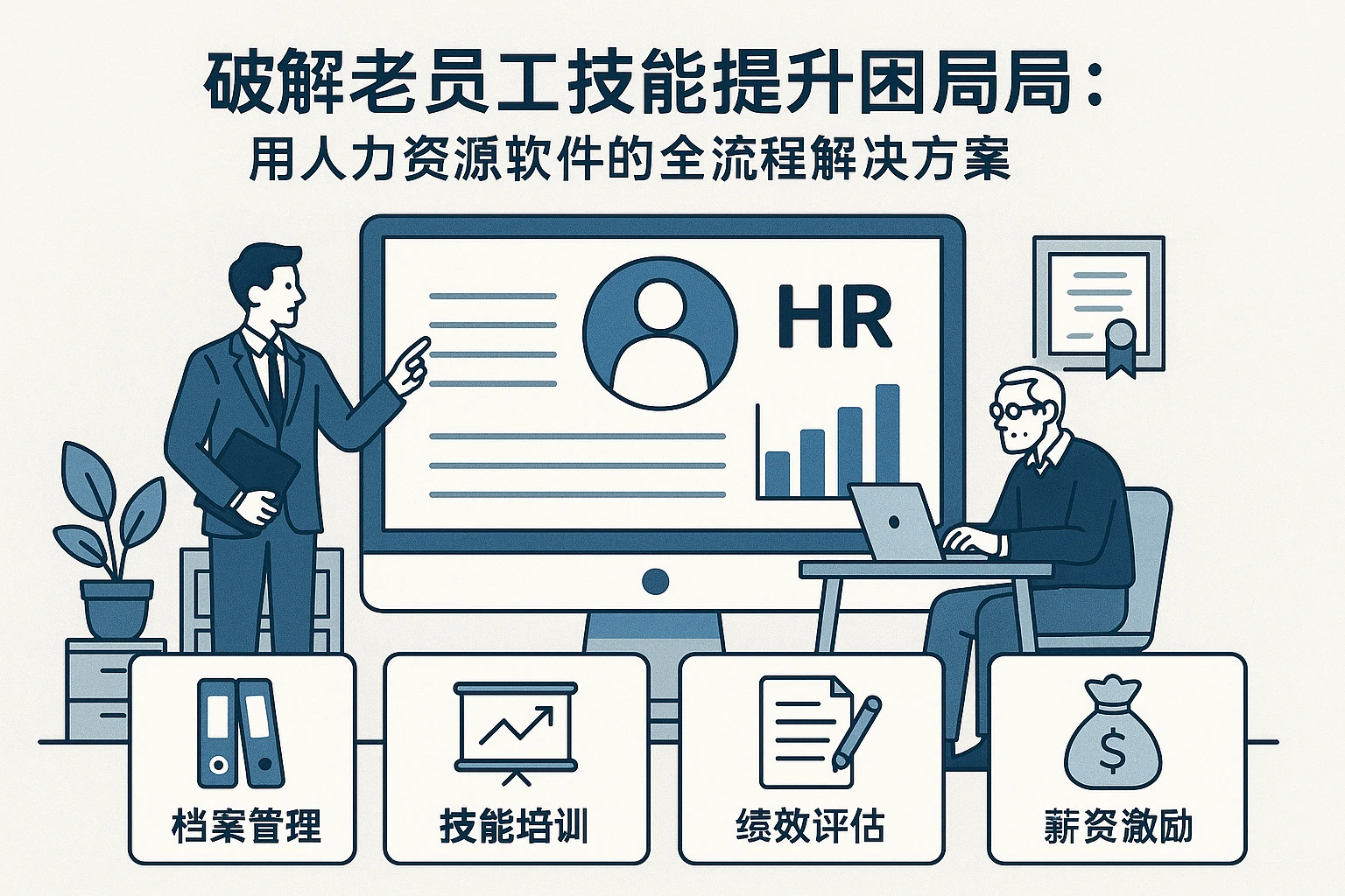 用人力资源软件破解老员工技能提升困局:从档案管理到薪资激励的全流程解决方案
