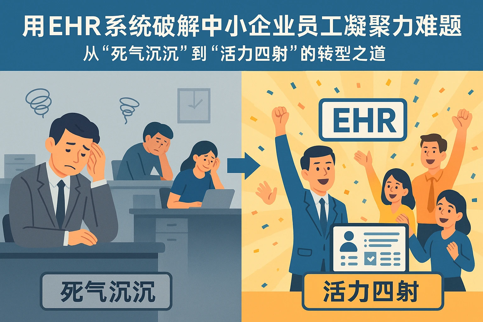 用ehr系统破解中小企业员工凝聚力难题：从“死气沉沉”到“活力四射”的转型之道