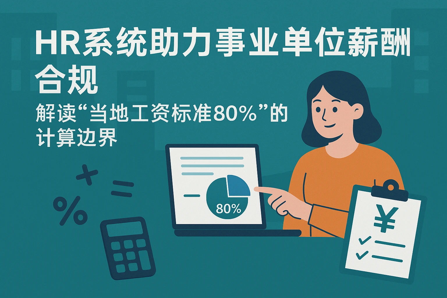 HR系统助力事业单位薪酬合规：解读“当地工资标准80%”的计算边界