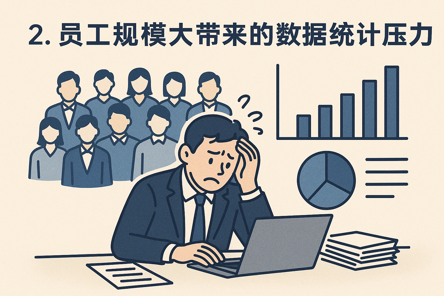2. 员工规模大带来的数据统计压力
