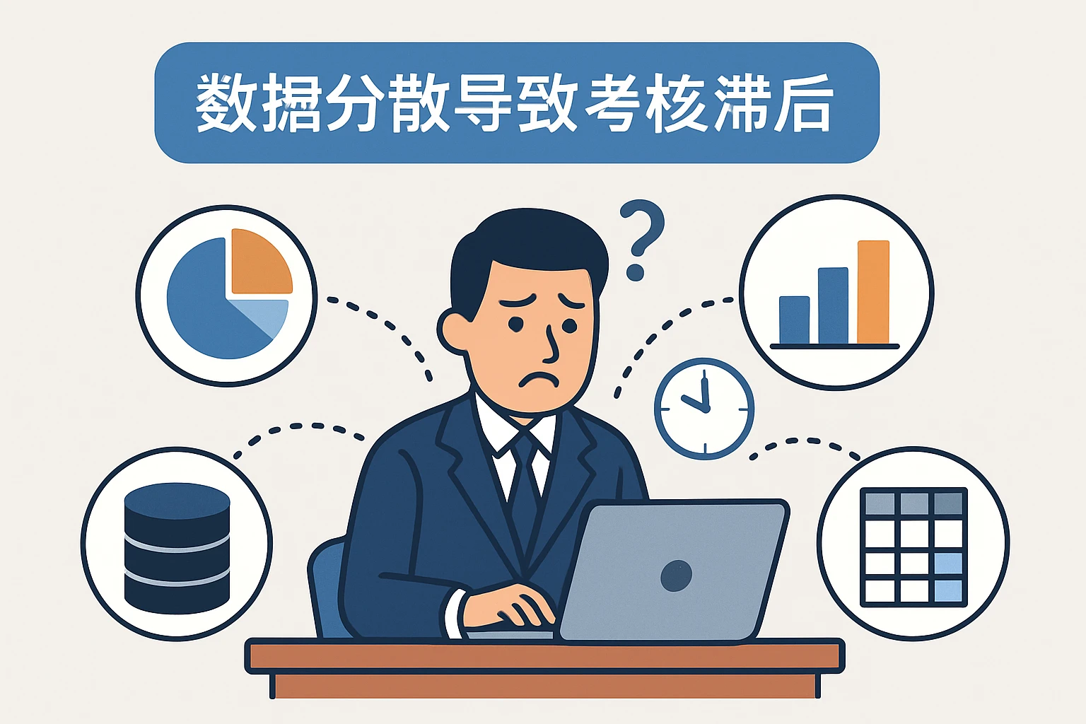 2. 数据分散导致考核滞后