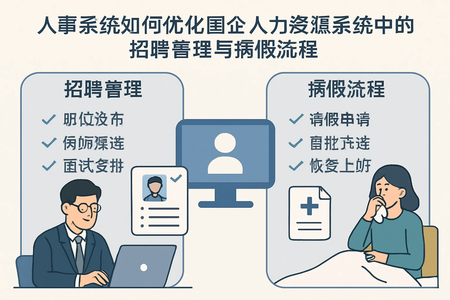 人事系统如何优化国企人力资源系统中的招聘管理与病假流程