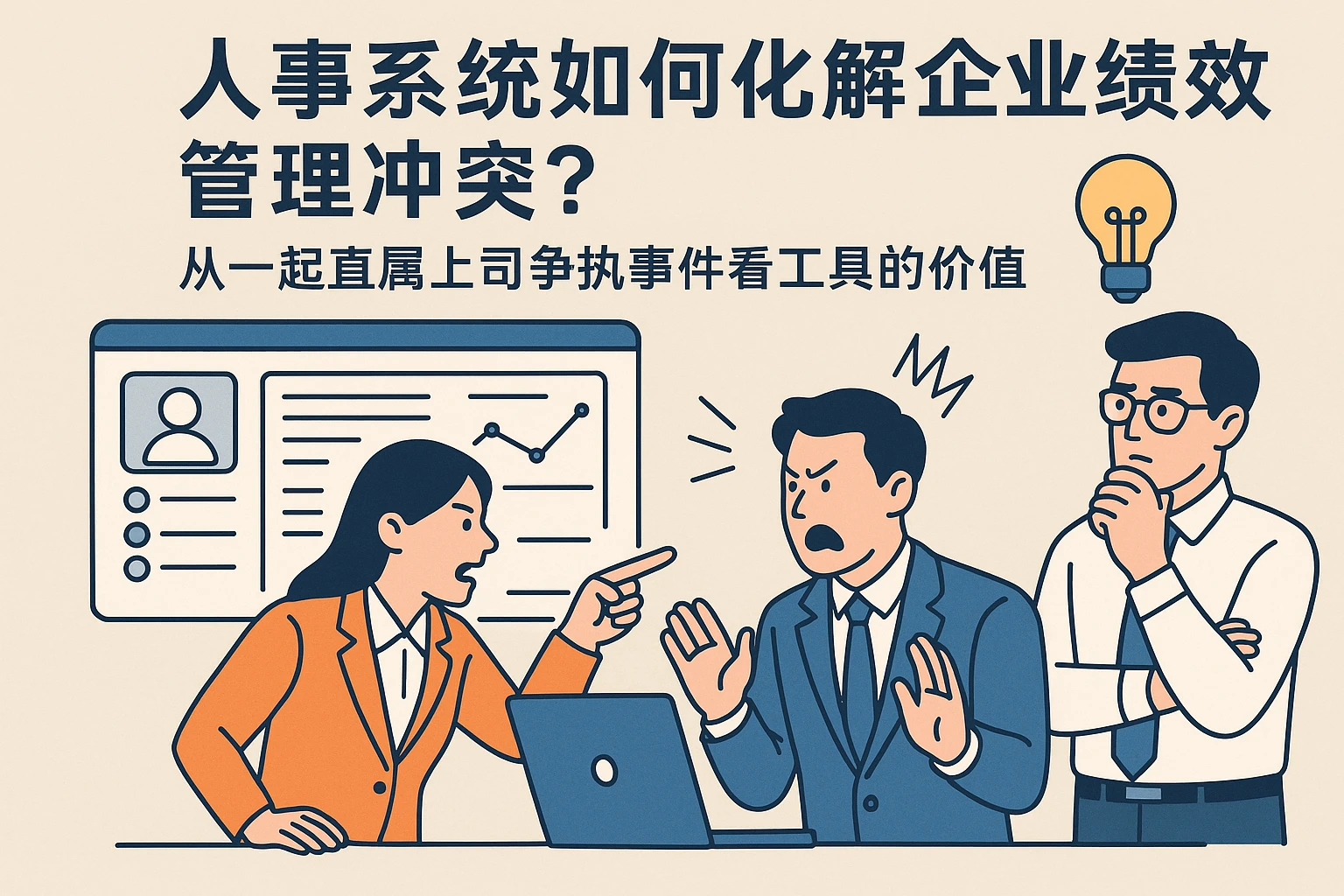 人事系统如何化解企业绩效管理冲突？从一起直属上司争执事件看工具的价值