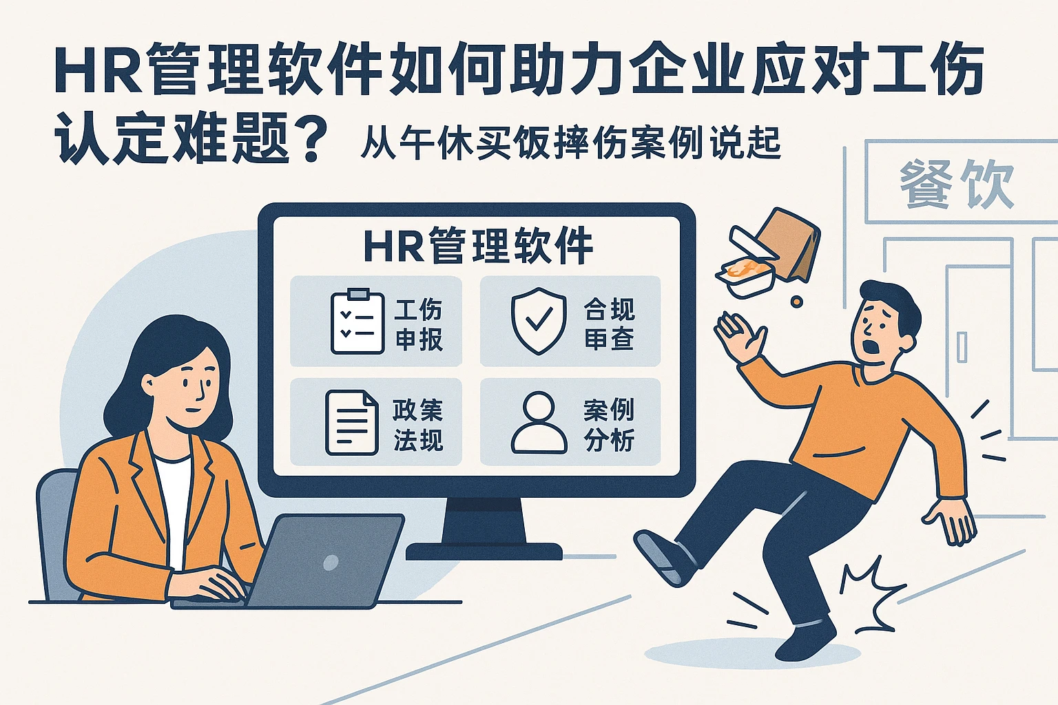 HR管理软件如何助力企业应对工伤认定难题？从午休买饭摔伤案例说起