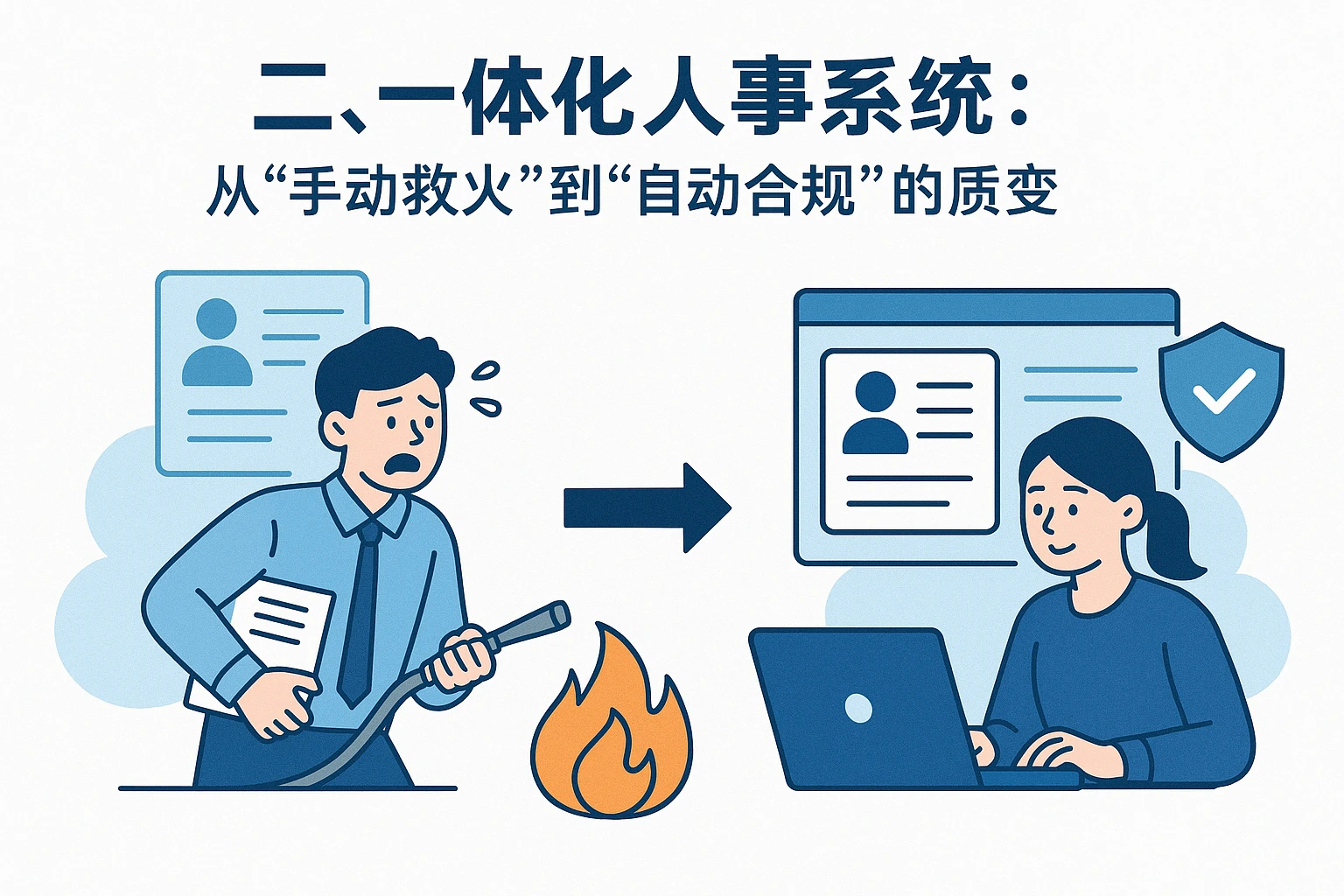 二、一体化人事系统:从“手动救火”到“自动合规”的质变