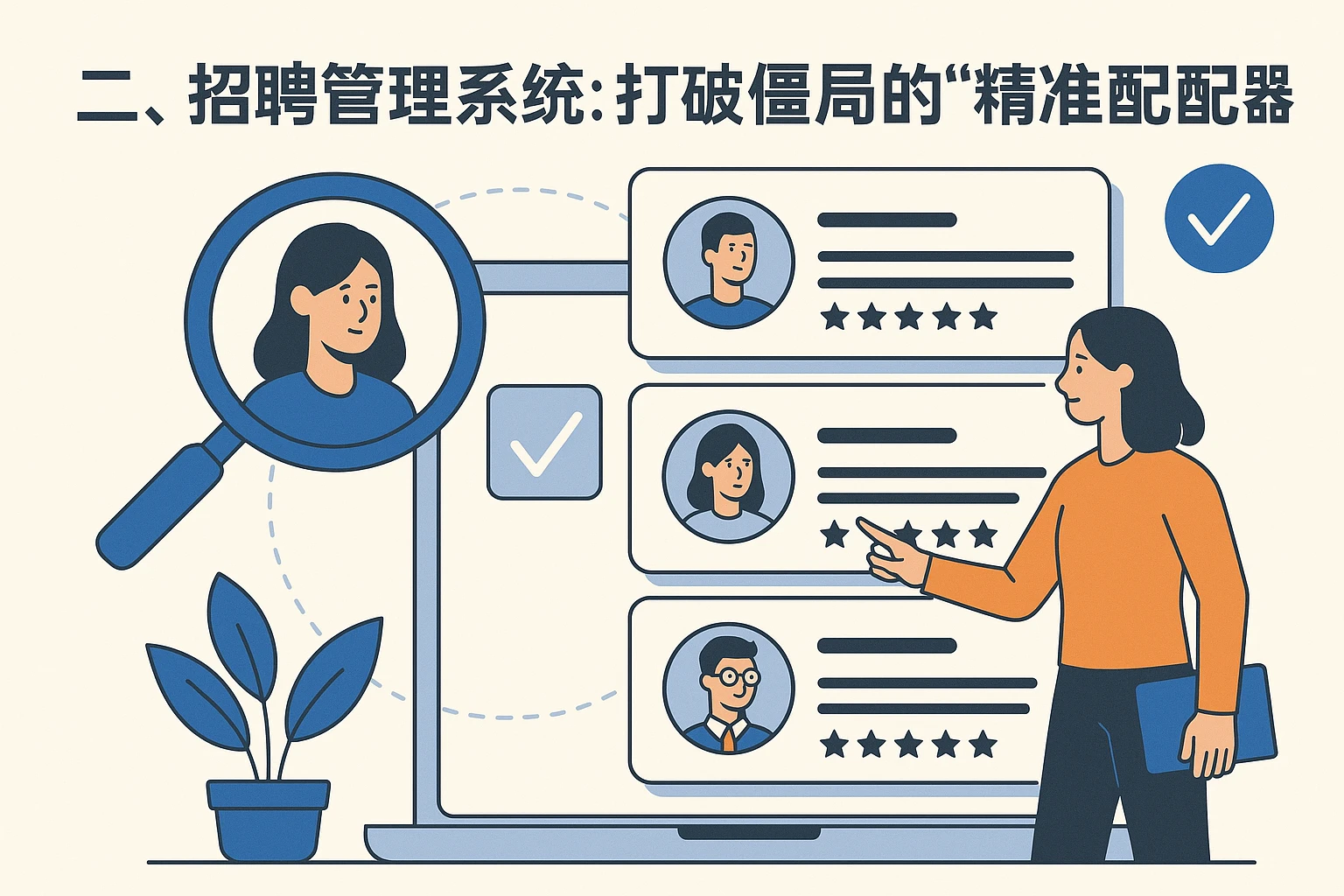 二、招聘管理系统：打破僵局的“精准匹配器”