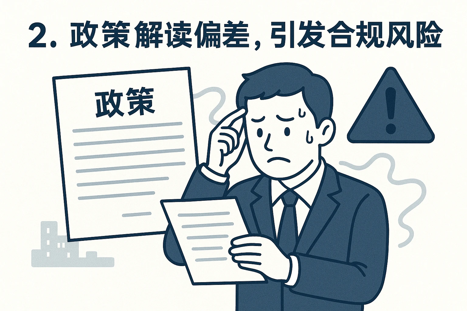 2. 政策解读偏差，引发合规风险
