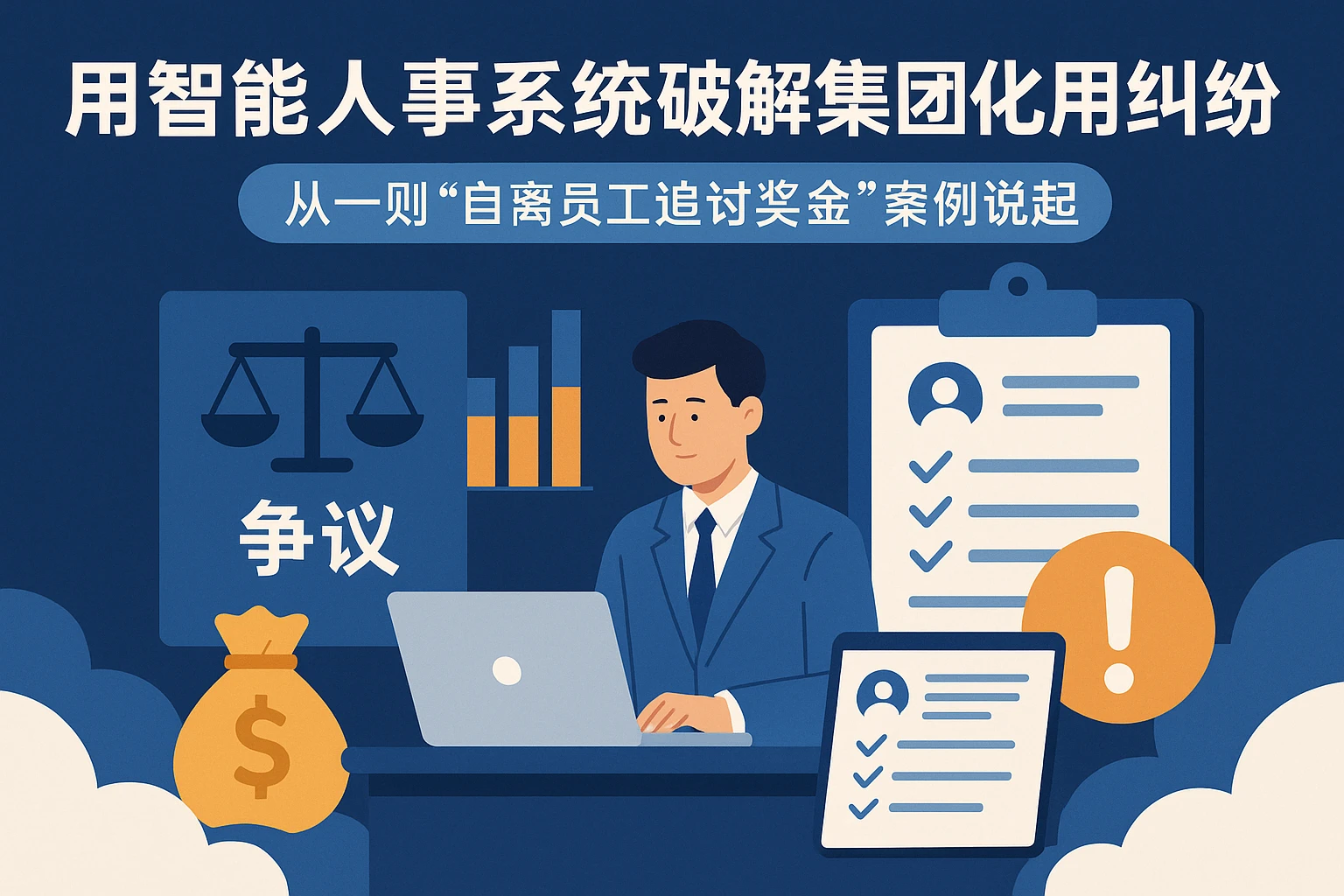用智能人事系统破解集团化用工纠纷：从一则“自离员工追讨奖金”案例说起