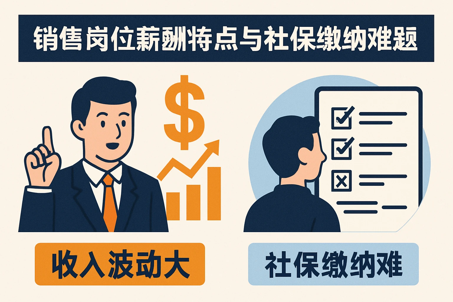 销售岗位薪酬特点与社保缴纳难题