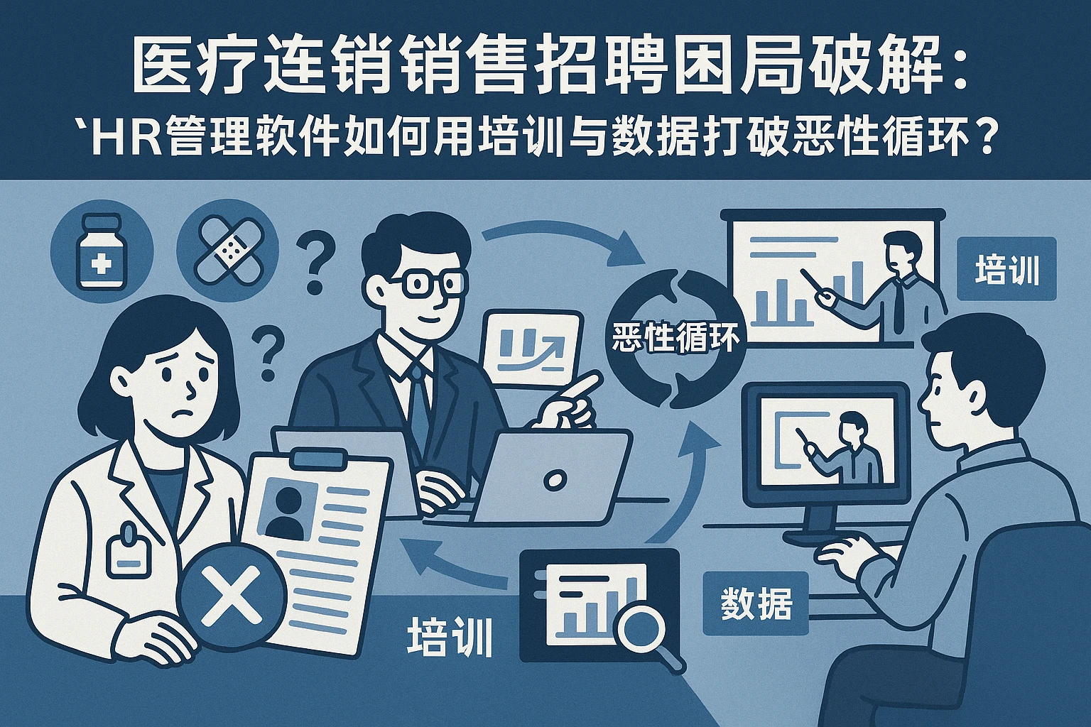 医疗连锁销售招聘困局破解：HR管理软件如何用培训与数据打破恶性循环？