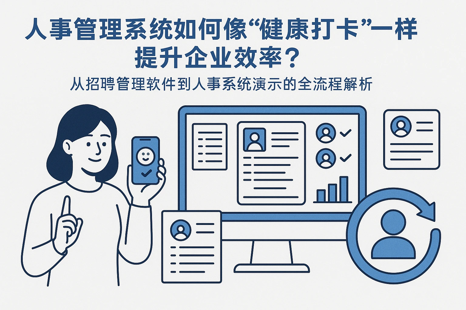 人事管理系统如何像“健康打卡”一样提升企业效率？从招聘管理软件到人事系统演示的全流程解析