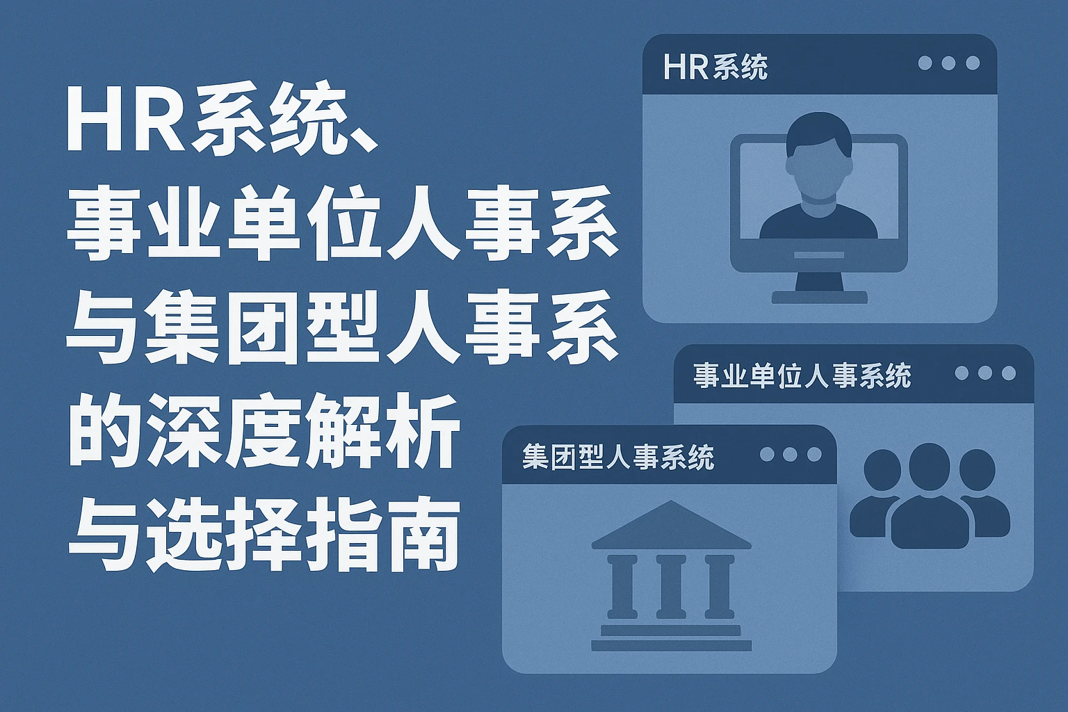 HR系统、事业单位人事系统与集团型人事系统的深度解析与选择指南