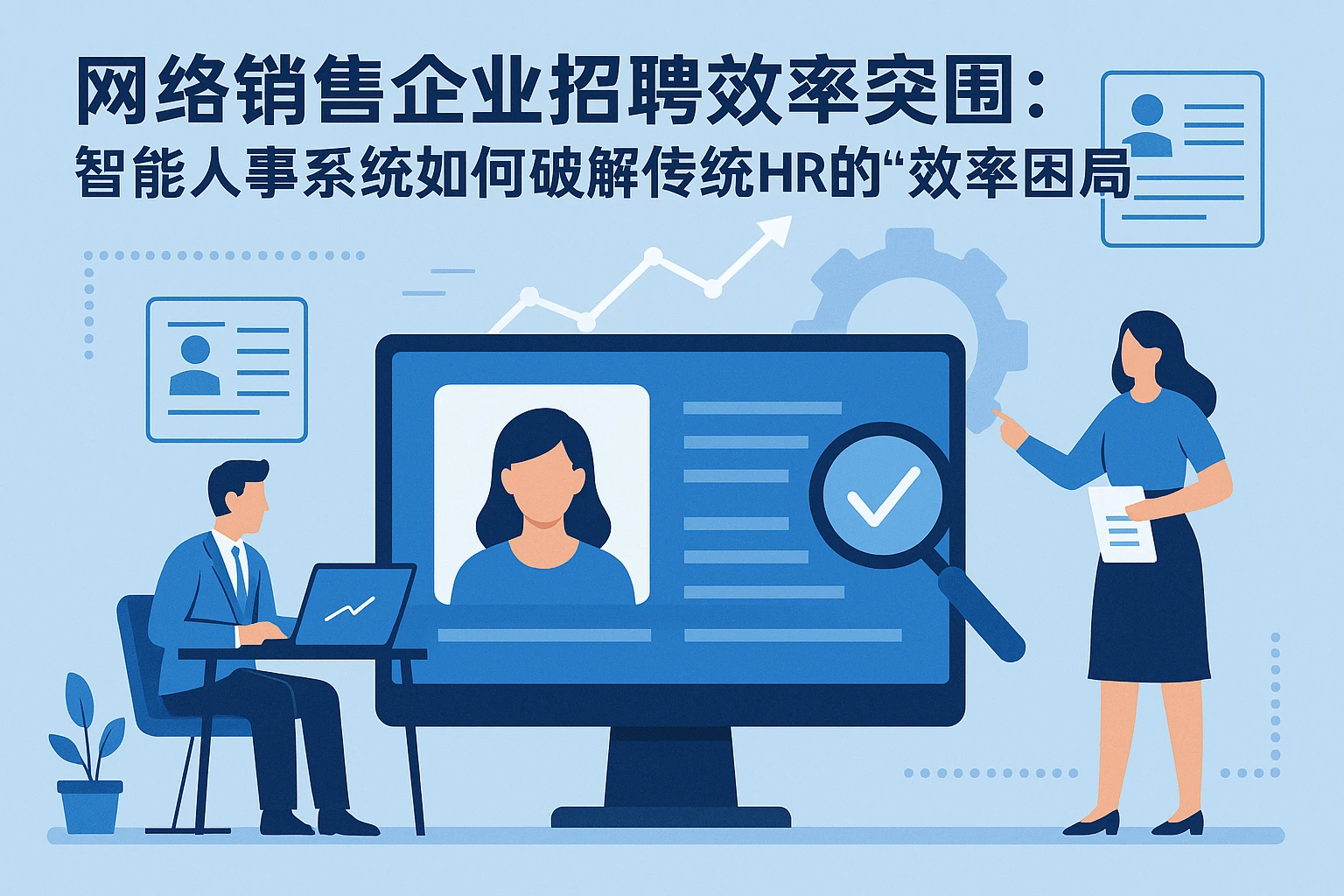网络销售企业招聘效率突围:智能人事系统如何破解传统HR的“效率困局”