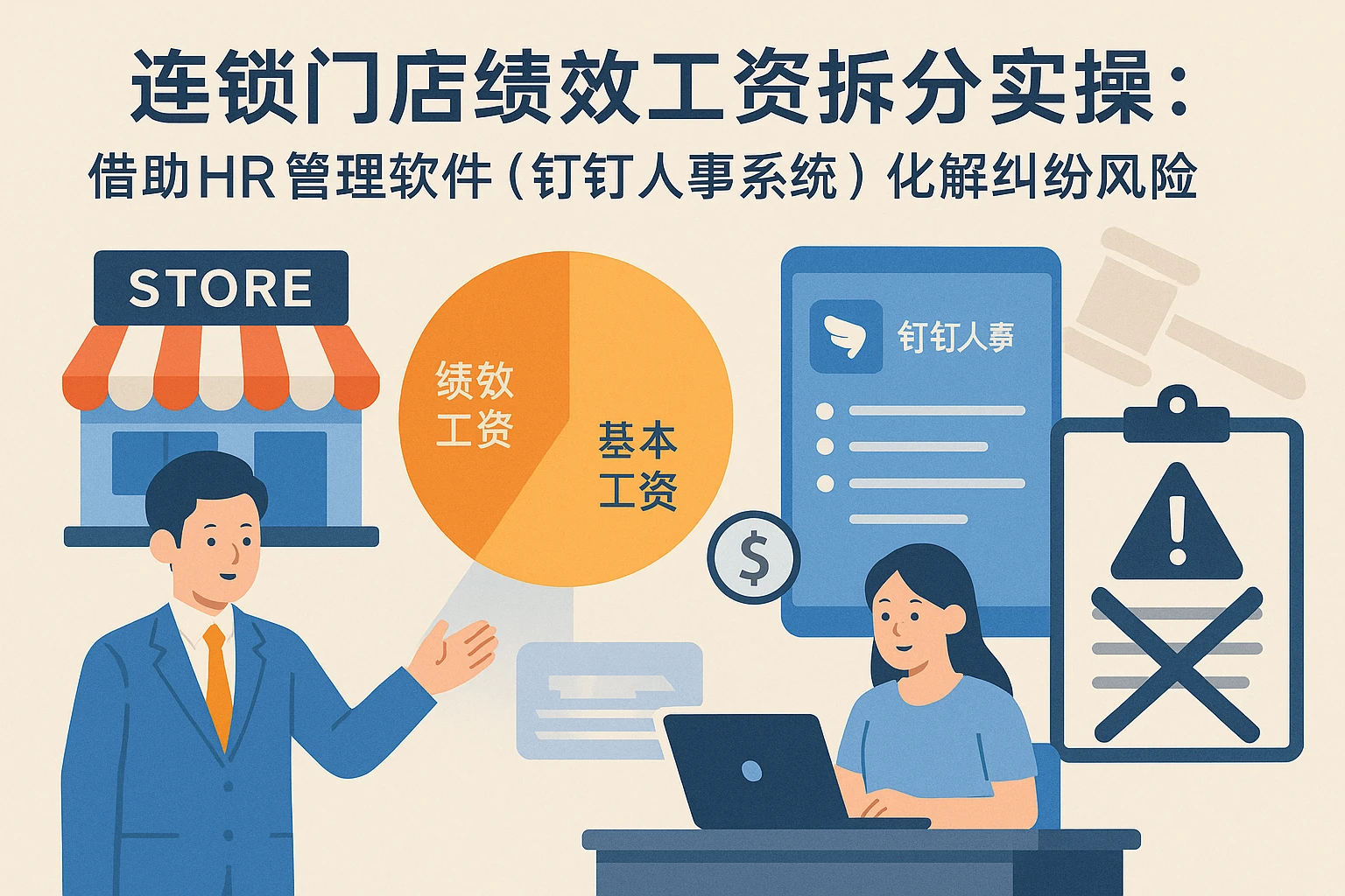 连锁门店绩效工资拆分实操：借助HR管理软件（钉钉人事系统）化解纠纷风险
