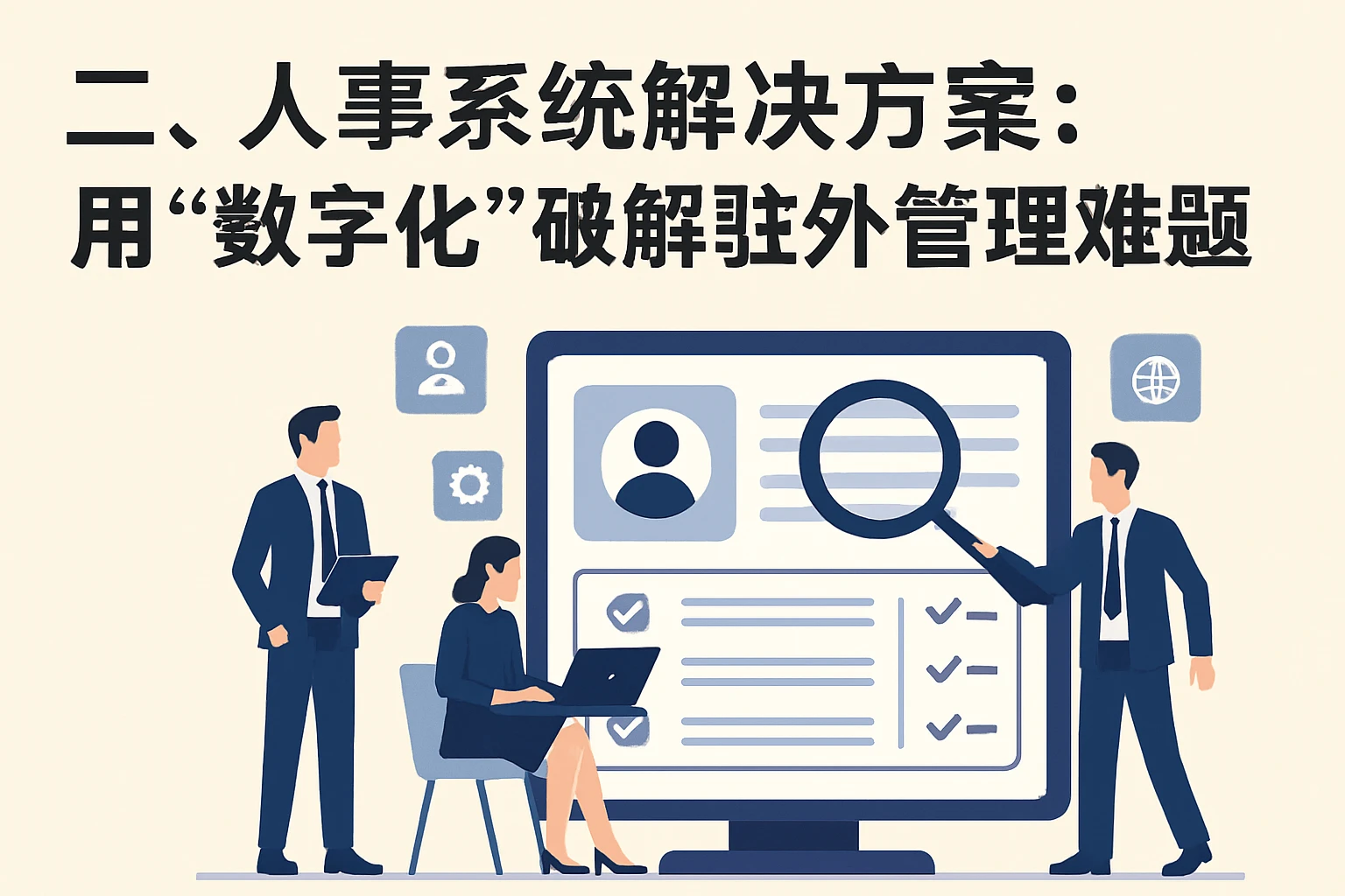 二、人事系统解决方案：用“数字化”破解驻外管理难题