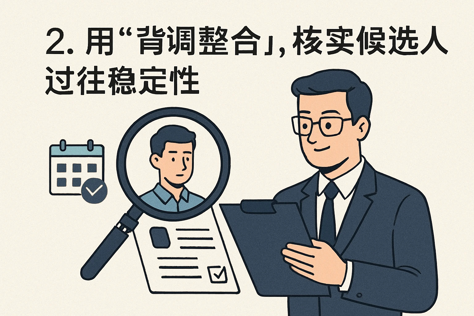 2. 用“背调整合”，核实候选人过往稳定性