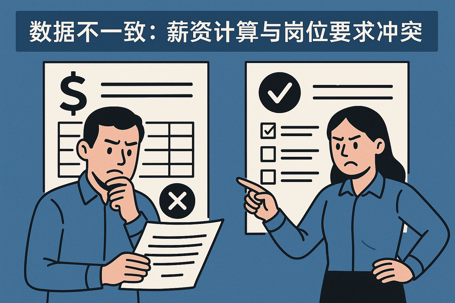 2. 数据不一致：薪资计算与岗位要求冲突