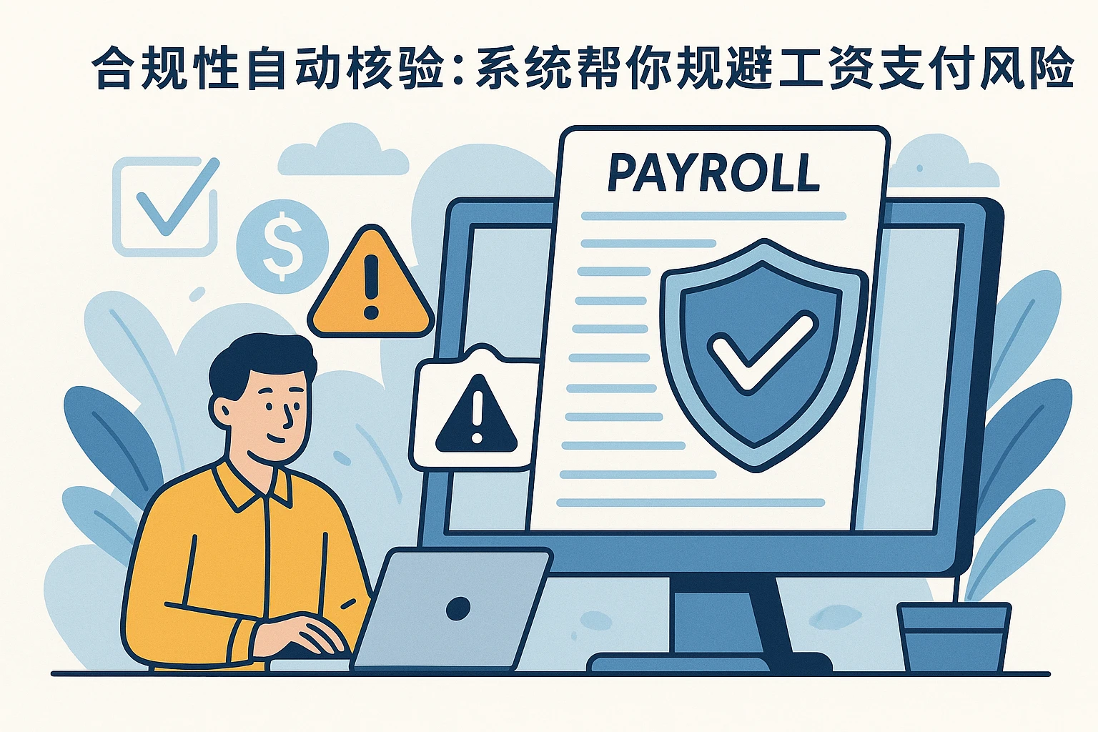 2. 合规性自动校验:系统帮你规避工资支付风险