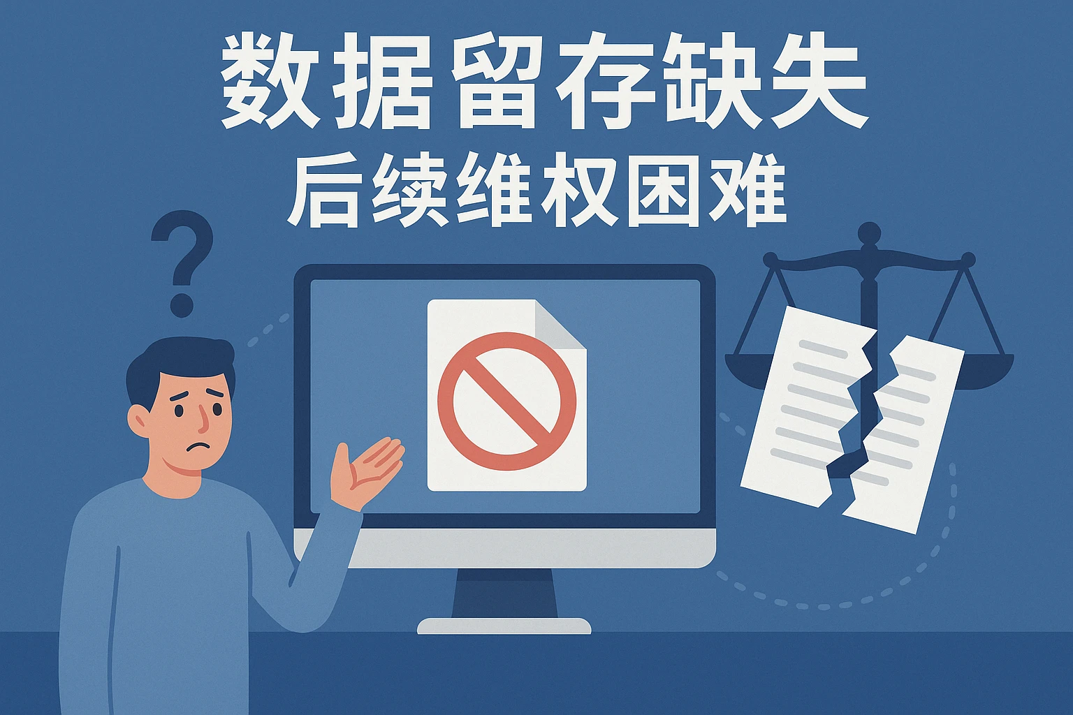 2. 数据留存缺失,后续维权困难