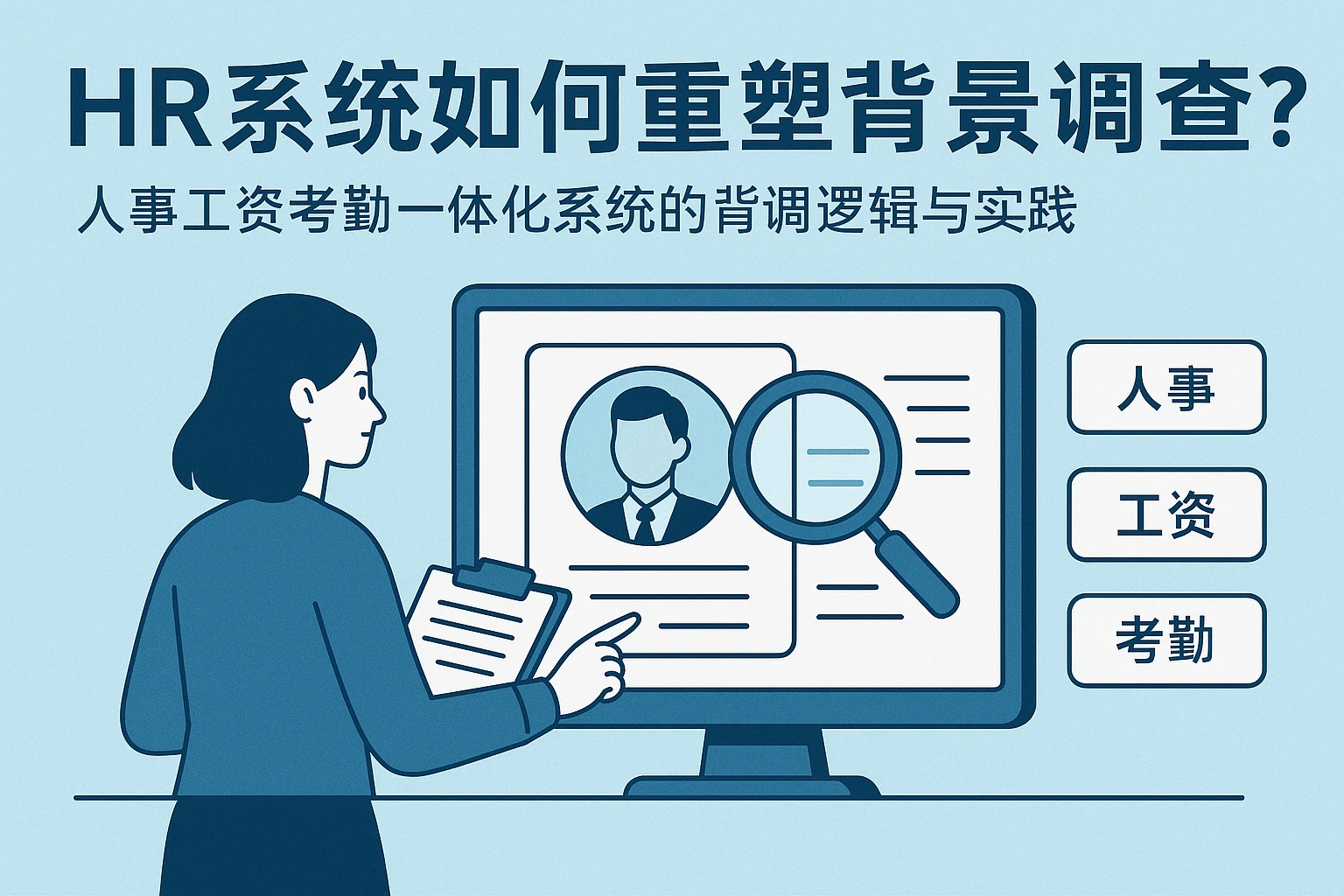 HR系统如何重塑背景调查？人事工资考勤一体化系统的背调逻辑与实践