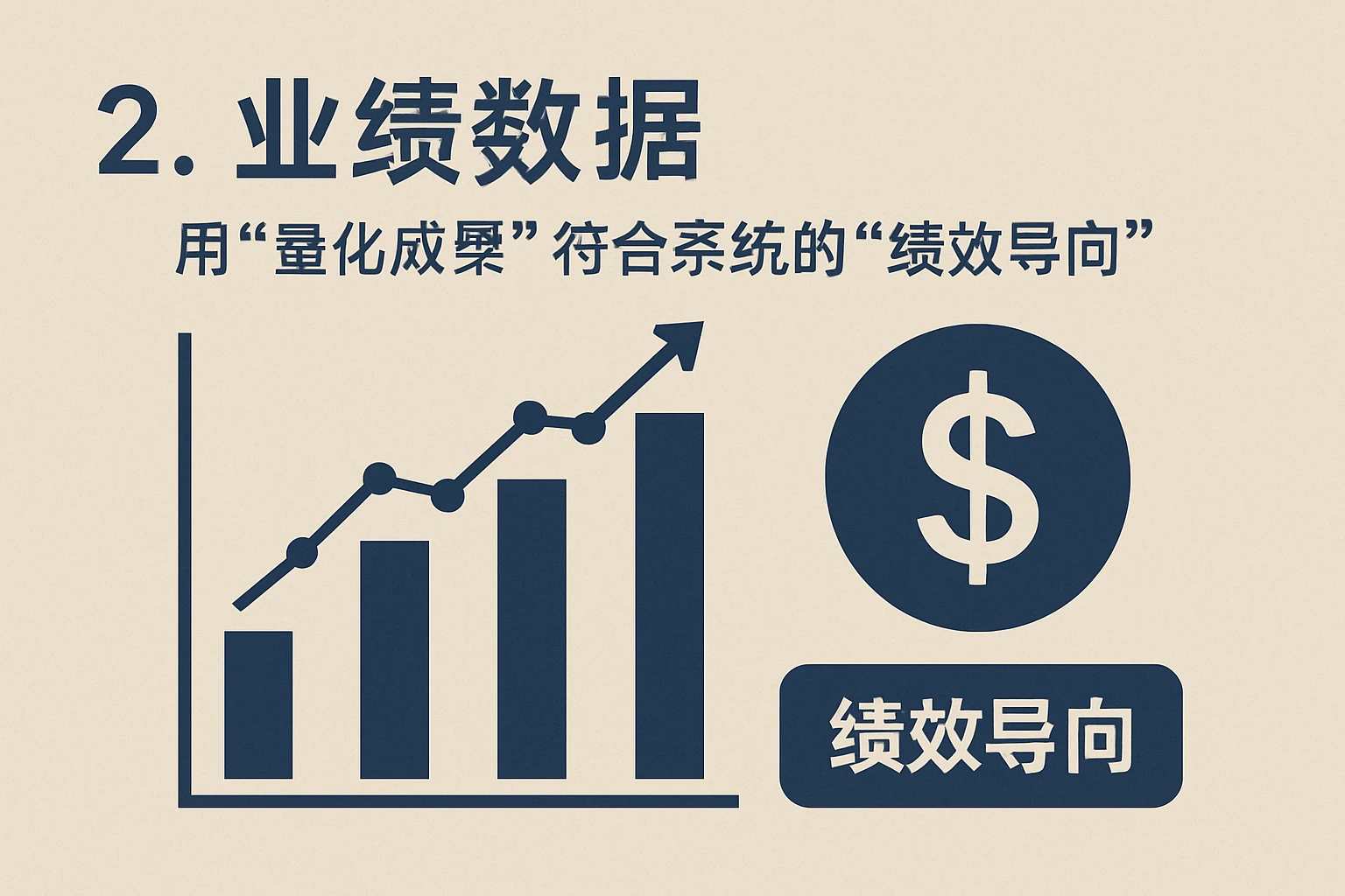 2. 业绩数据:用“量化成果”符合系统的“绩效导向”